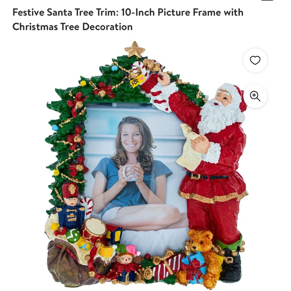 💃CLOSET CLEAR-OUT💃 TRADITIONS Santa WorkShop Holiday Frame for 4x6 Photo Heavy
